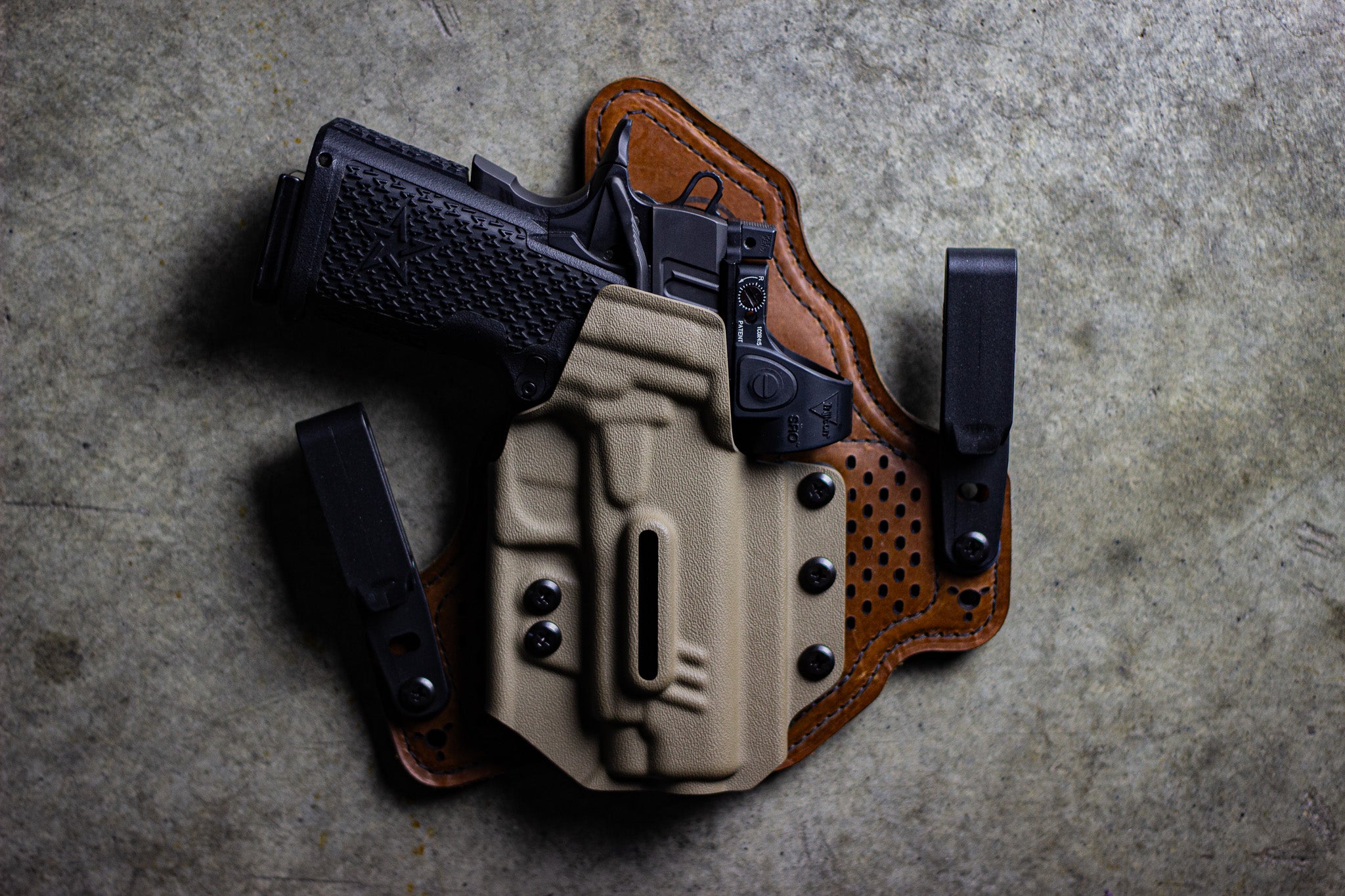 Dual Clip Protos-M® 2.0 for Sig Sauer P229 w/Railsss - Black Arch Holsters
