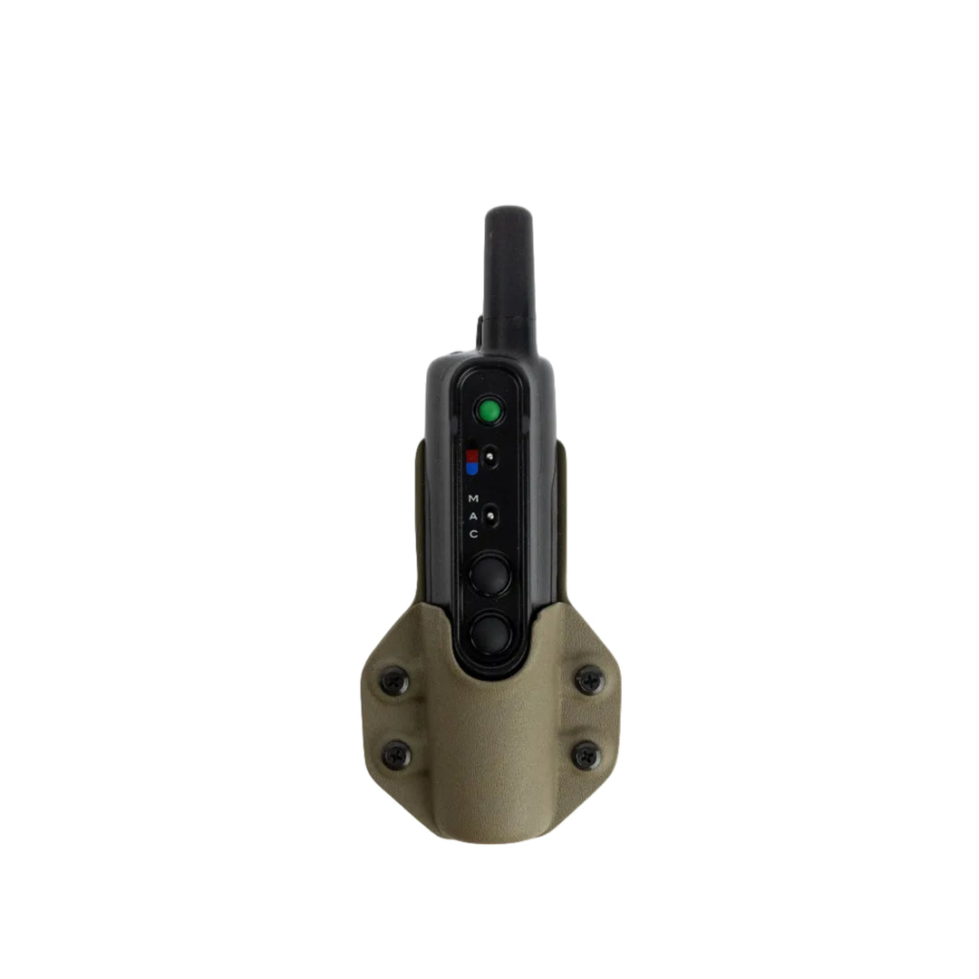 Garmin 550 remote in FDE holster white background