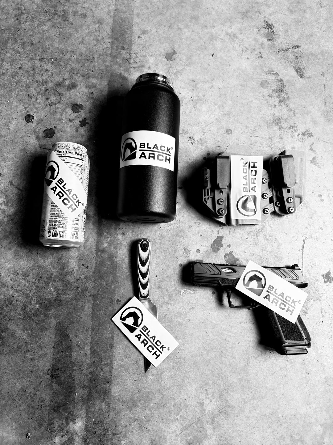 Black Arch Logo Sticker